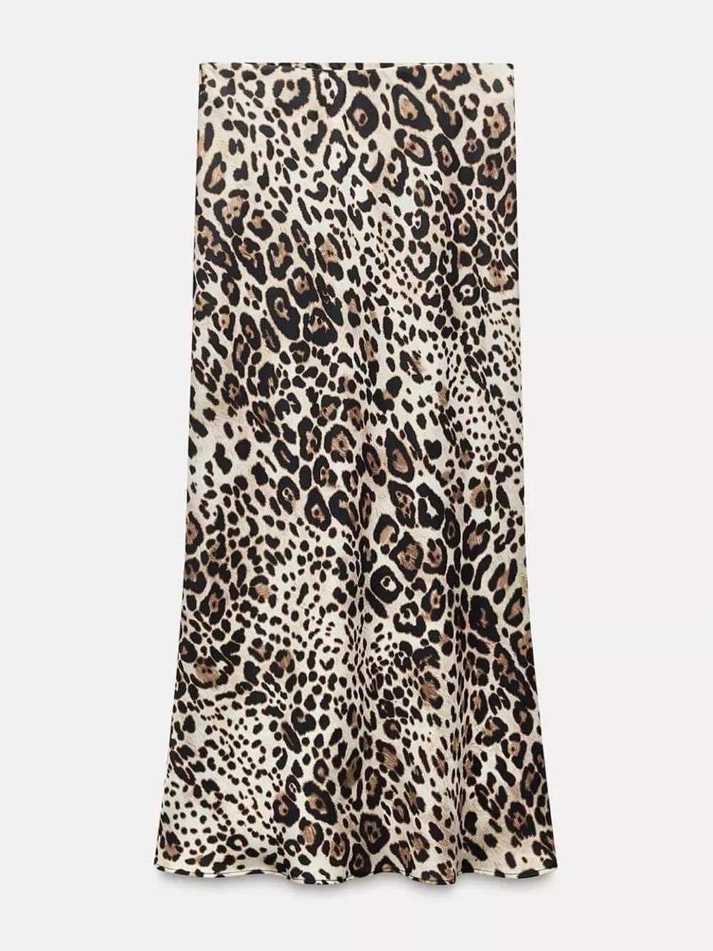 Zara Leopard Print Maxi Skirt - Beige, Brown, Black